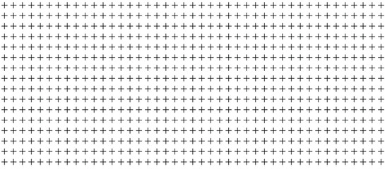 cross or plus sign seamless pattern on white background. Seamless geometric plus sign pattern with cross grid design.
