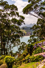 Paisaje en Ribadesella, Asturias, España.
