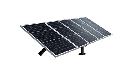 Modern solar panels isolated on white background