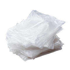 Fototapeta premium A Stack of Transparent Plastic Bags Ready For Use [Transparent Background PNG]