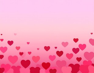 Pink hearts confetti background