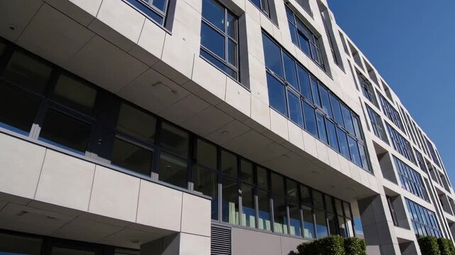 Outer Structure of Contemporary Multi-Unit Residential Building Showing the Fa�ade