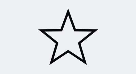 Obraz premium Vector illustration of star shape outline, a simple geometric design