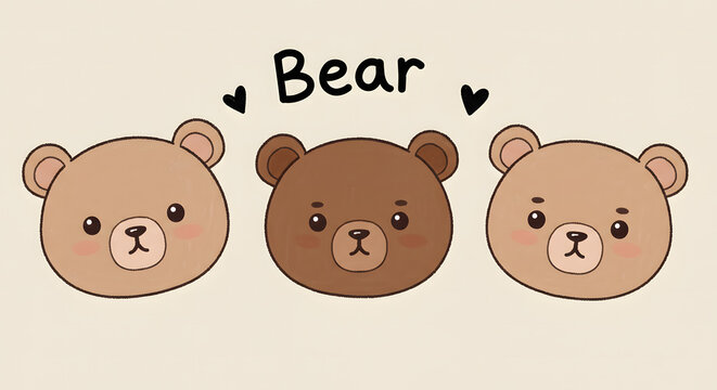 Cute cartoon bear wallpaper background