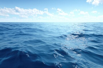 Fototapeta premium Vast ocean surface under a bright sky