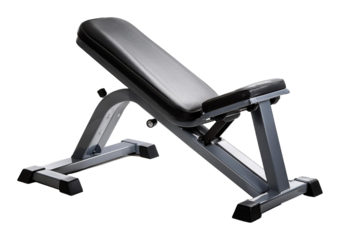 Abdominal gym bench isolated on a transparent or white background