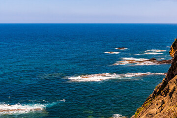 Paisaje en Ribadesella, Asturias, España.