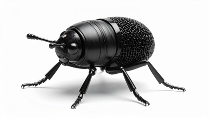 black beetle isolated on white background