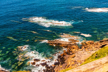 Paisaje en Ribadesella, Asturias, España.