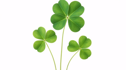 Celebrate St. Patrick's Day with three beautiful clovers symbolizing luck and good fortune today