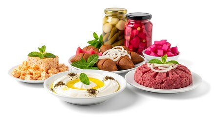Assortment of Middle Eastern Cuisine.