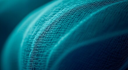 Teal Mesh Texture Background.