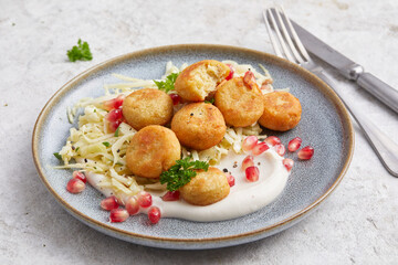 Potato and cabbage croquettes