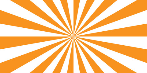 Vector sunray stripe background. Light sunburst glowing background. Sunburst pattern summer social banner. vector illustration pattern beam rays. Spiral radial striped backdrop design.	