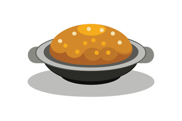 Chole Bhature on a Traditional Steel Plate