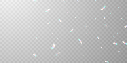 Colorful light and confetti effects, zigzag falling from the top of the beam, swirl vector.