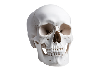 Human skull, isolated on a transparent or white background