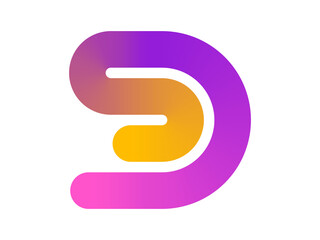 abstract ds letter logo - colorful ds logo
