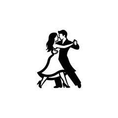 A stylized figure plays an acoustic guitar while walking.