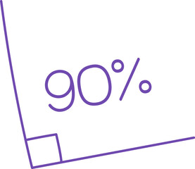Geometric Right Angle with Percentage