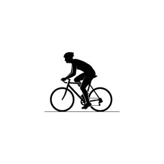 A stylized figure plays an acoustic guitar while walking.