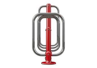 street bicycle rack isolated on a transparent or white background