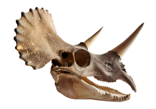 The skull of dinosaur Isolated on transparent or white background - Powered by Adobe
