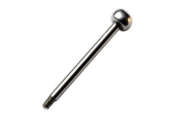 Steel Bolt Pin Fastener Isolated on a Transparent Background