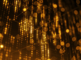 Internet Communication Big data, Technology, Digital information concept - binare code background. 3d illustration