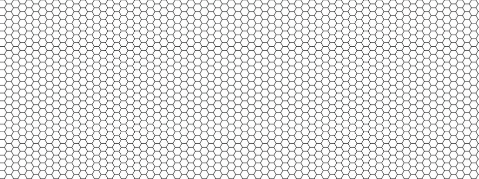 Seamless hexagon honeycomb pattern, geometric cube mesh grid texture abstract background vector design.