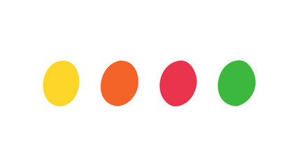 Brightly Colored Ovals yellow orange