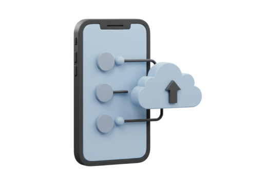 Isolated Smartphone Cloud Upload Communication Concept for Secure Data Storage or Online File Transfer