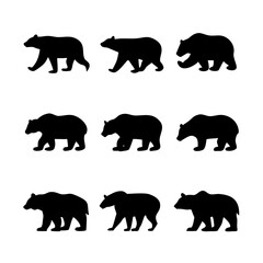 Naklejka premium Vector art of silhouette of a bear, a versatile graphic element suitable for various design projects and creative applications