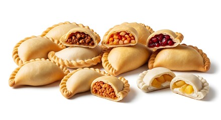 Assorted Colorful Empanadas.