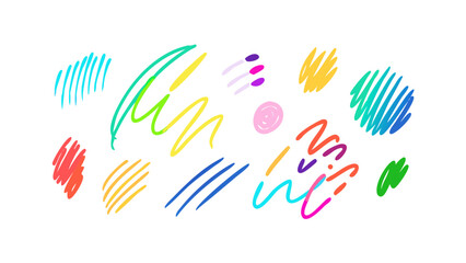 Colorful scribbles and lines abstract background
