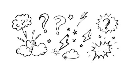 Comic Book Sound Effects and Symbols speech bubbles