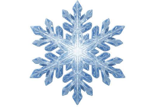 Isolated shimmering six pointed snowflake shape, winter season celebration, cool ice crystal