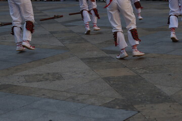 Basque folk dance in the street