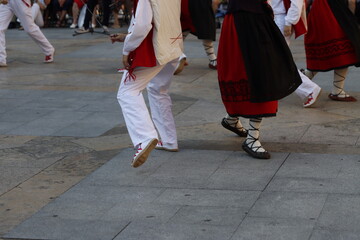 Basque folk dance in the street