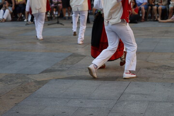 Basque folk dance in the street