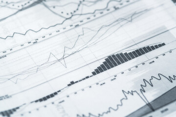 Business Chart Showing Financial Data Analysis and Growth Metrics