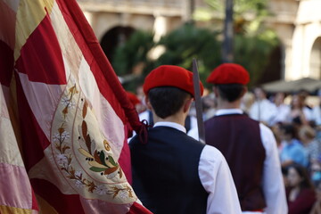 Basque folk dance in the street