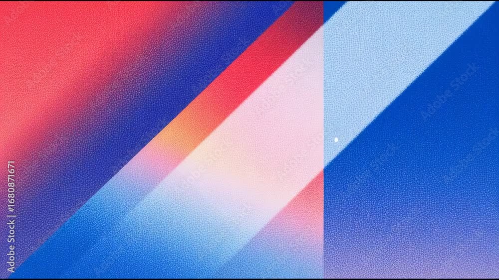 Poster geometric shapes transform, creating a minimalist abstract animation with shifting light and color g