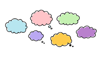 Pastel speech bubbles pastel colors communication