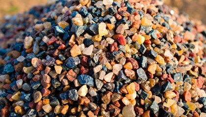Pile of colorful small stones