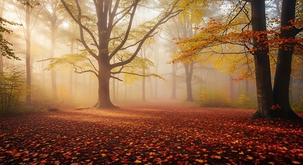 Autumn Forest Sunlight.