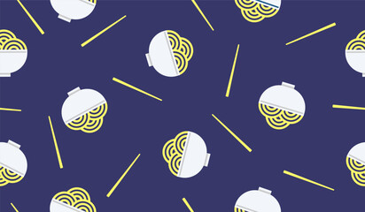 Cute noodles pattern background vector design