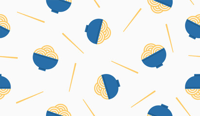 Cute noodles pattern background vector design