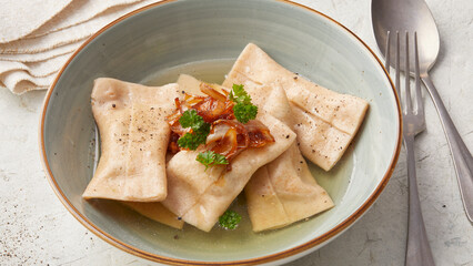Vegan maultaschen (Swabian dumplings)