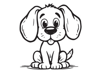 Dog line art illustration